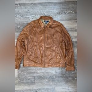 Mens Polo leather Jacket